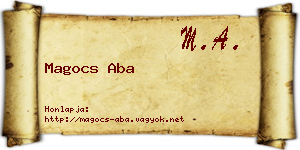 Magocs Aba névjegykártya